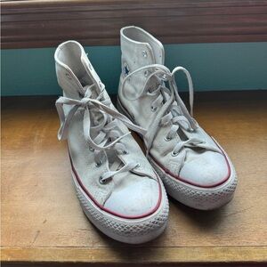 Converse White High-Top Sneakers
